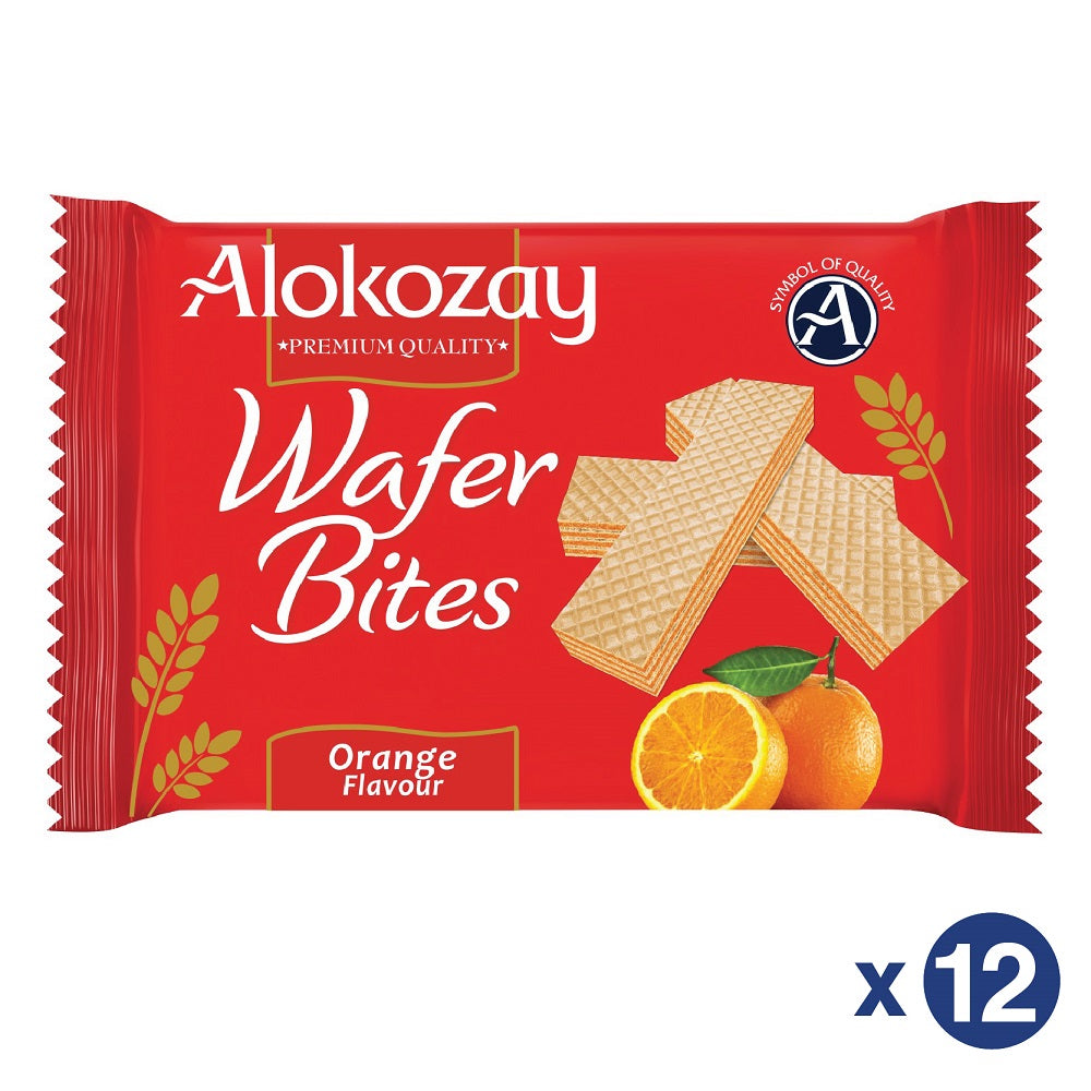 Alokozay Orange Flavour Wafer Bites 12 PK