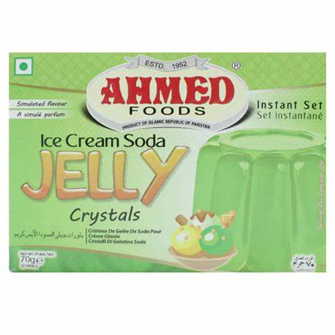 New Ahmed Crystal Jelly Ice cream Soda 70g