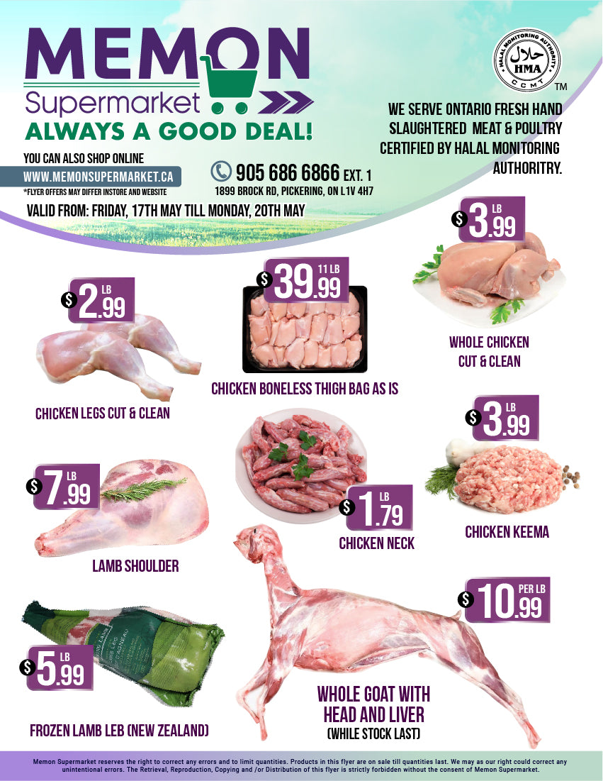 IN STORE MEAT FLYER: FRIDAY, 17th May - MONDAY, 20th May