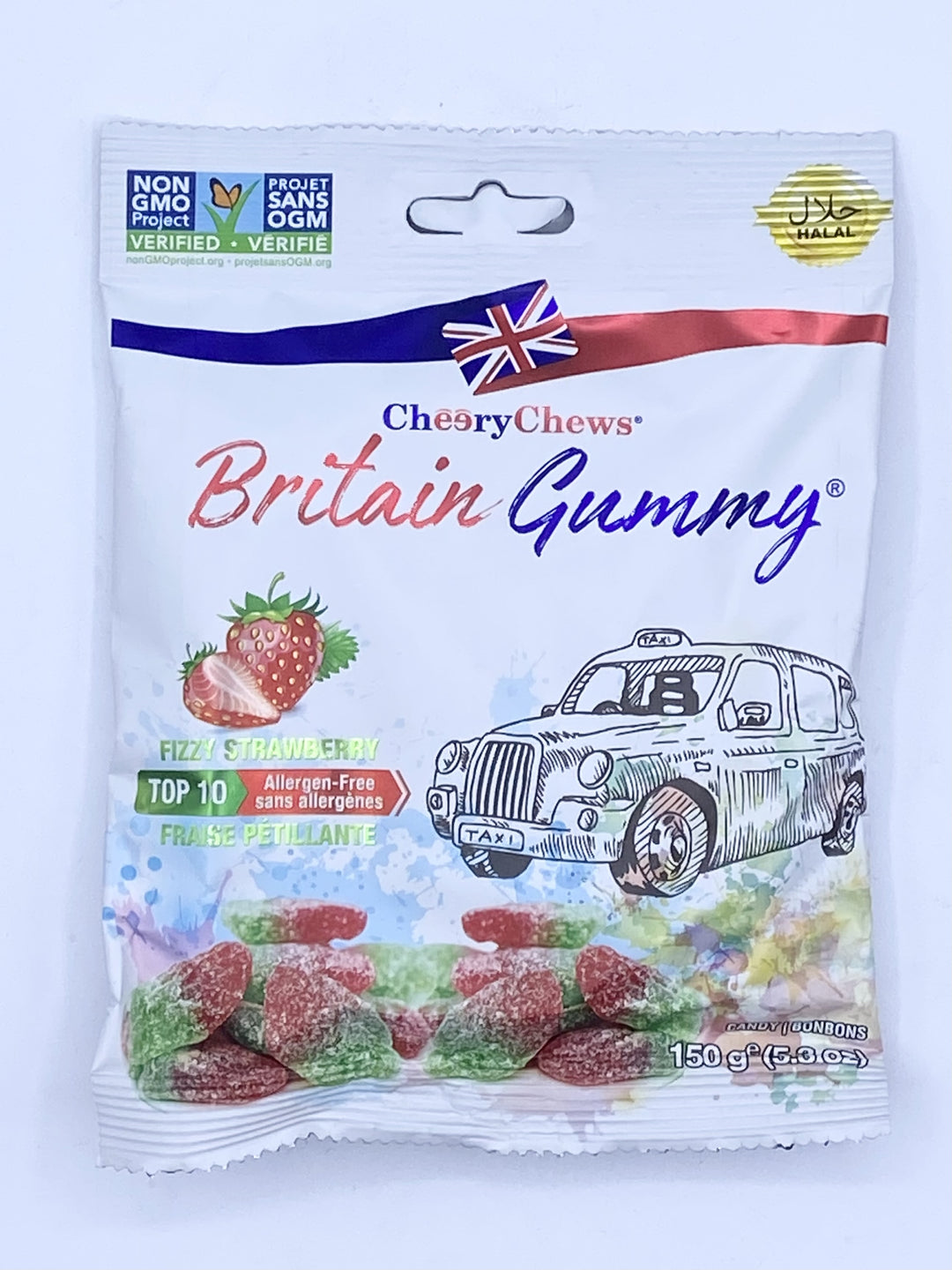 British Gummy Fizzy Strawberry 150g