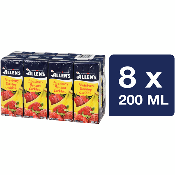 Allens Strawberry Banana 8x200ml