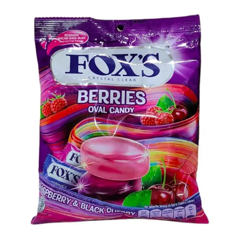 Fox's Fruits Candy - Raspberry & Black Cherry 125g