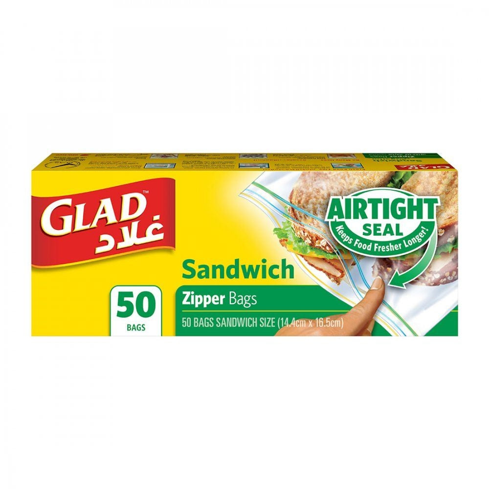 Glad Zipper Sandwich Bag 50CT