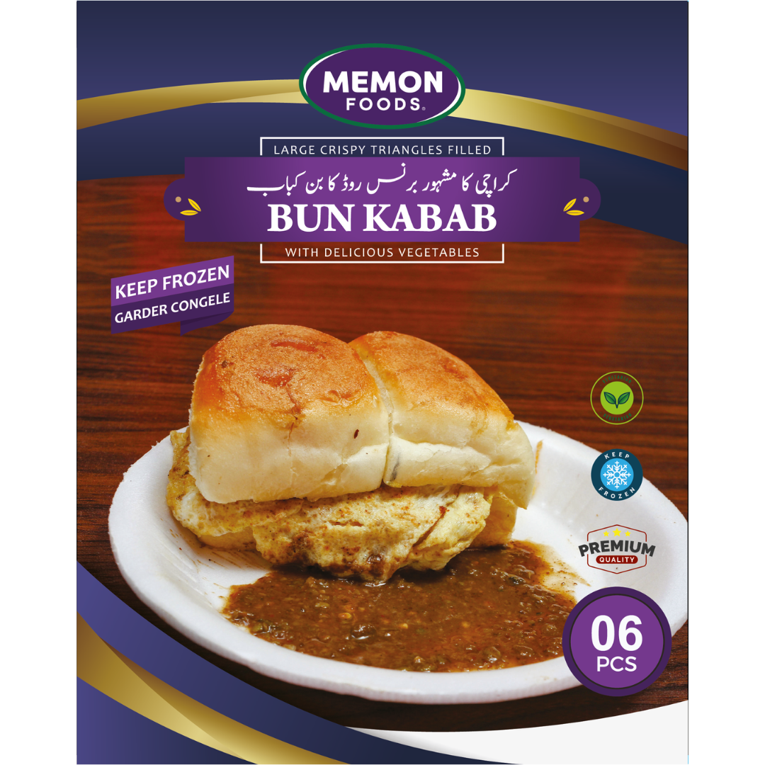 Memon Foods Frozen Bun Kabab 6Pcs