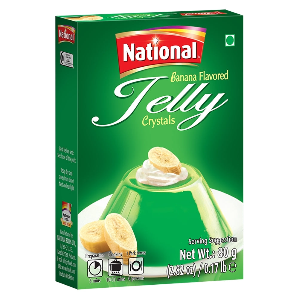 National Foods  Crystal Jelly Banana 80g