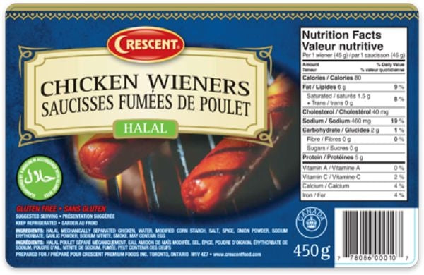 Crescent Chicken Weiners 450g
