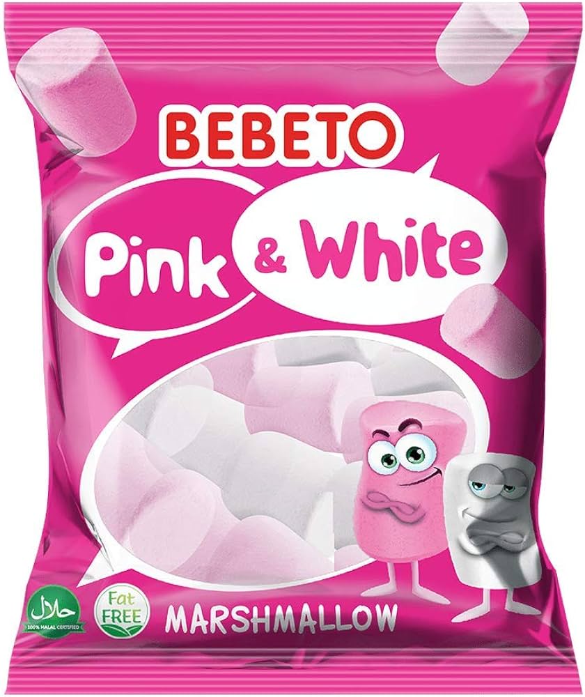 Bebeto Marshmallow Pink White 275g