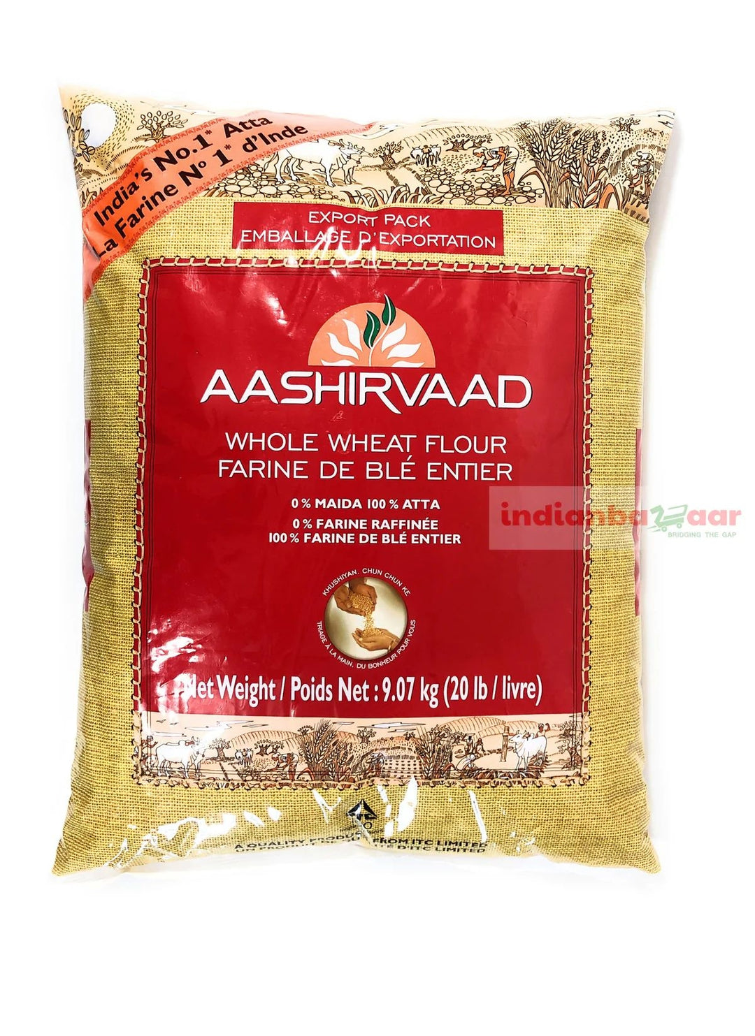 Aashirvaad Whole Wheat Flour 20Lb