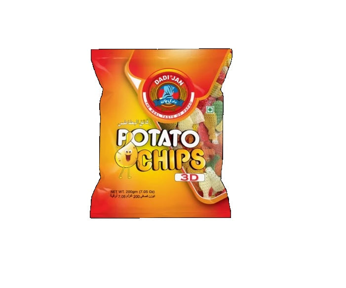 Dadijan Potato Chips Multi 3D 200g