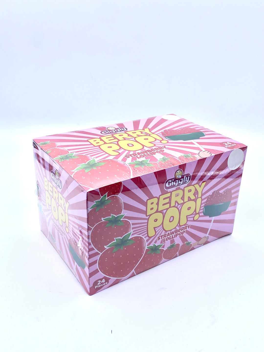 Giggly Berry Pop Strawberry Lollipop 24Pieces