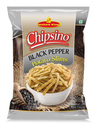 United King Chipsino Black Pepper Potato Slims 75g