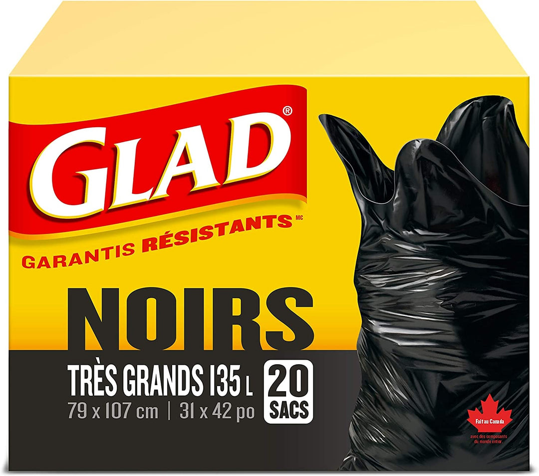 Glad Easy Black X-Large 20Bags