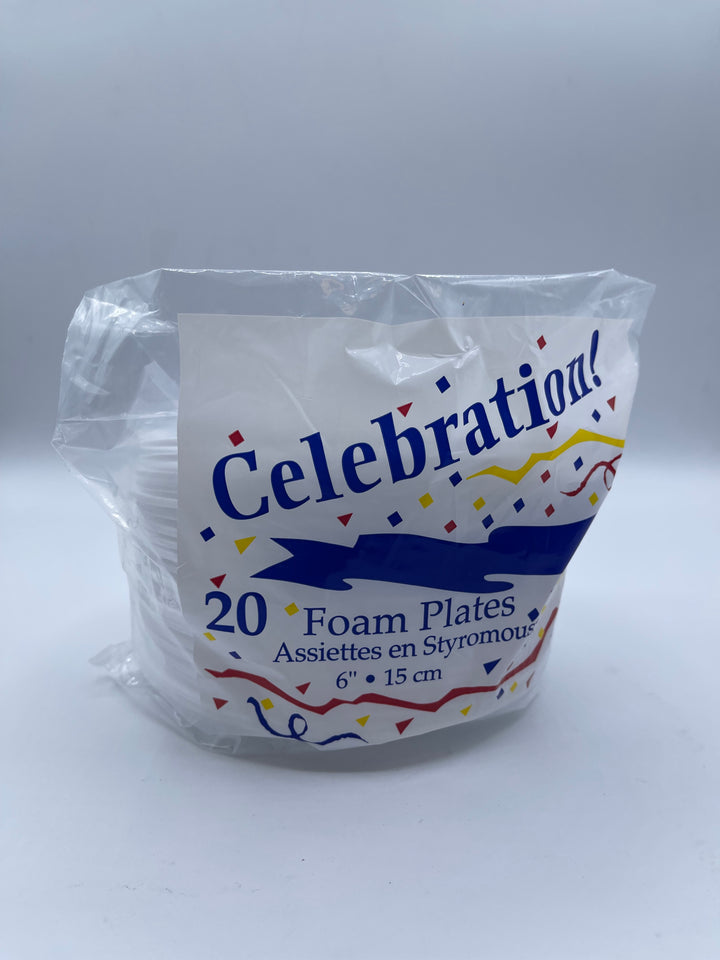 Celebration Foam Plate 20pc