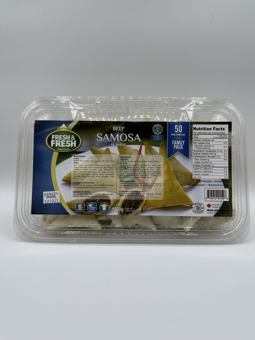 Fresh & Fresh Samosa Beef Family Pack 1500g