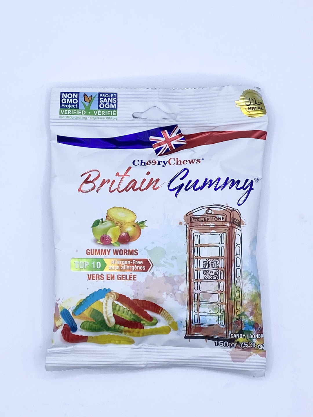 British Gummy Gummy Worms 150g